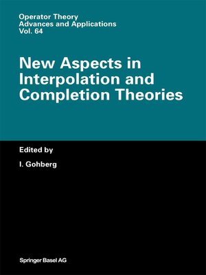 cover image of New Aspects in Interpolation and Completion Theories